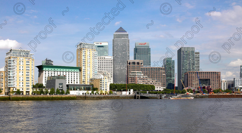 Canary Wharf-004 
 Canary Wharf over the Thames 
 Keywords: London, city, financial, Thames, water, river, skyscrapers, towers, banks, offices, buildings, canary, wharf, canada square, hsbc, citigroup, england, capital