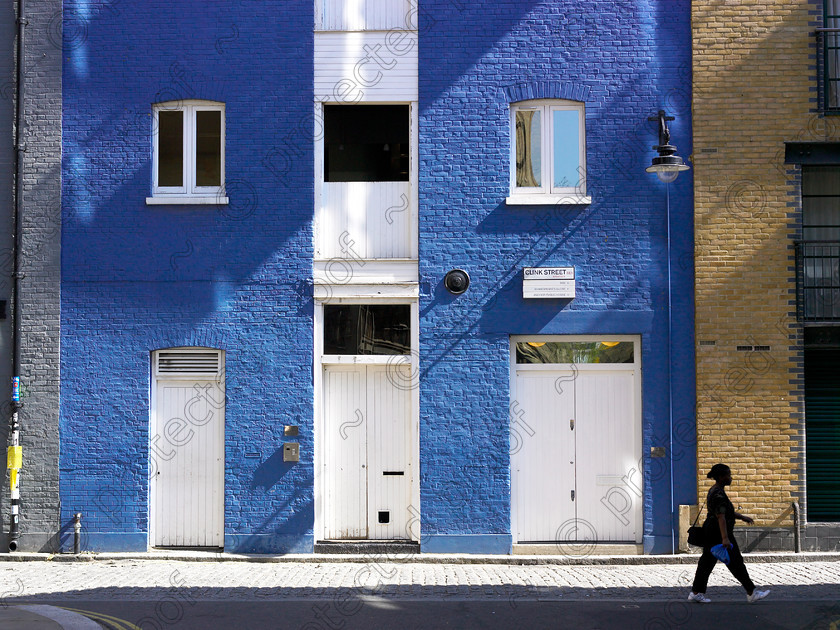 London-002 
 Old Wharehouse, Southwark, London. 
 Keywords: Wharehouse, blue, street, Southwark, London, walking,