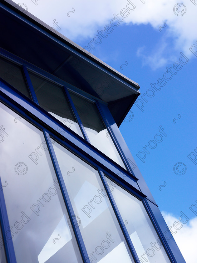 Kent coast-005 
 Detail of modern house. 
 Keywords: window, blue, modern, house, building, detail, glass